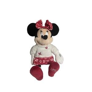 Disney Store 2015 Minnie Mouse Plush Winter Snowflake Christmas 16" Tall